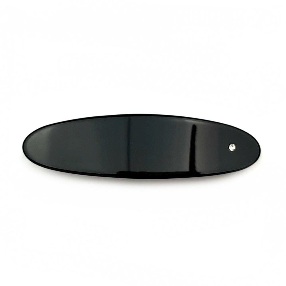 Barrette Cheveux Ovale noir 9,5cm Strass 