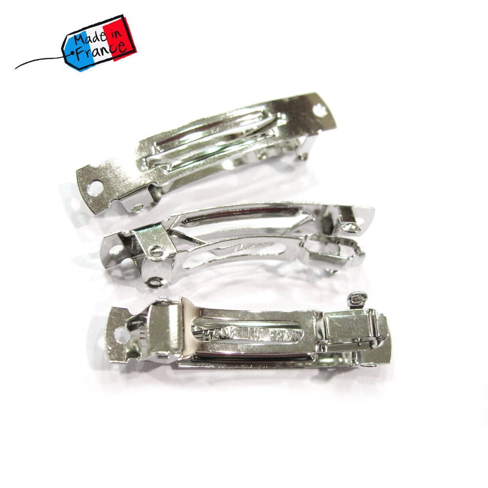 Barrettes 4cm Made in France anallergique sans nickel - Lot de 10