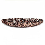 Barrette cheveux ovale à paillettes - or rose
