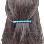 Barrette cheveux 8cm, perles 8mm