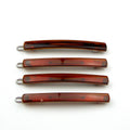 Barrettes cheveux Made in France 6.7cm demi-blond - Lot de 4