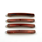 Barrettes cheveux Made in France 6.7cm demi-blond - Lot de 4
