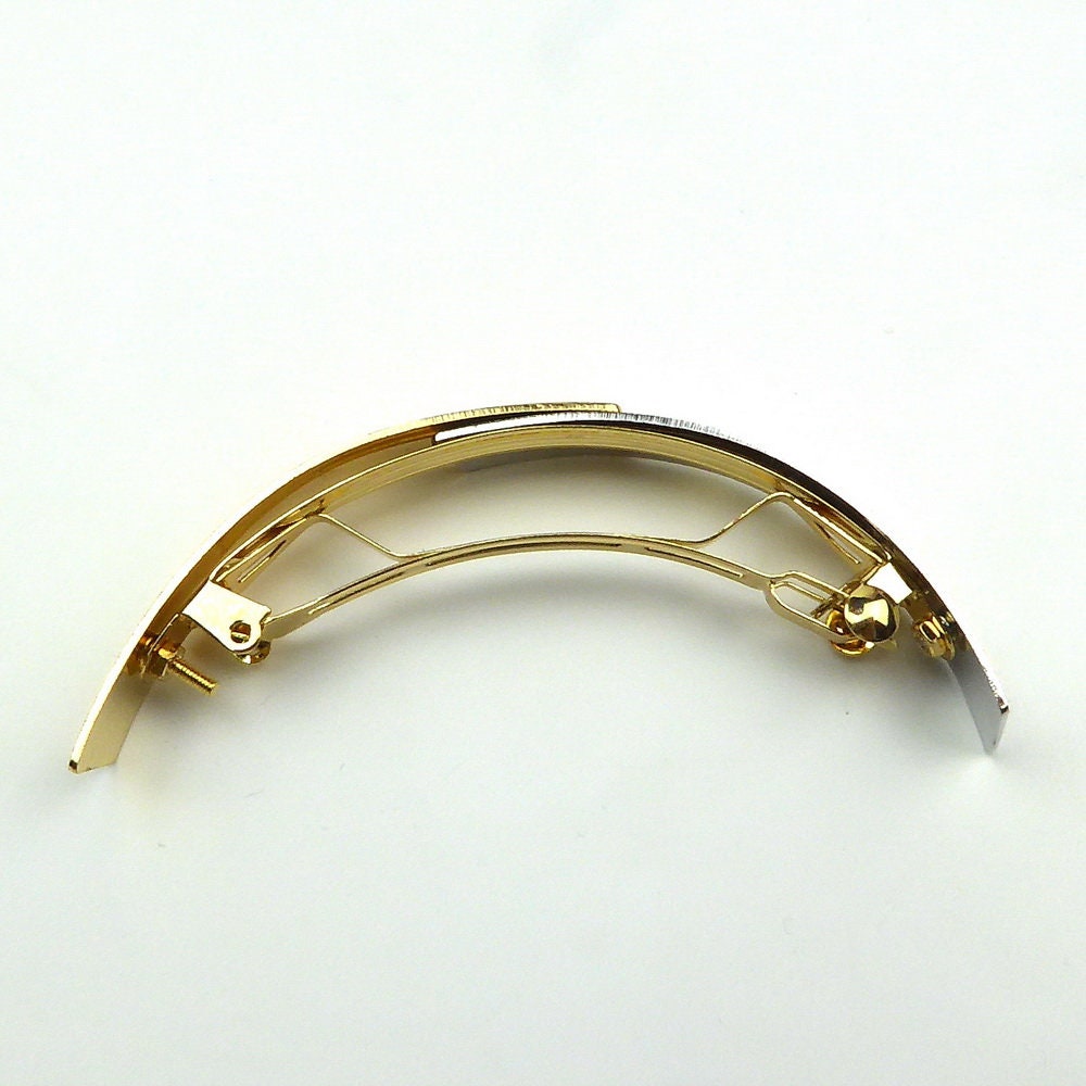 Barrette cheveux incurvée bicolore