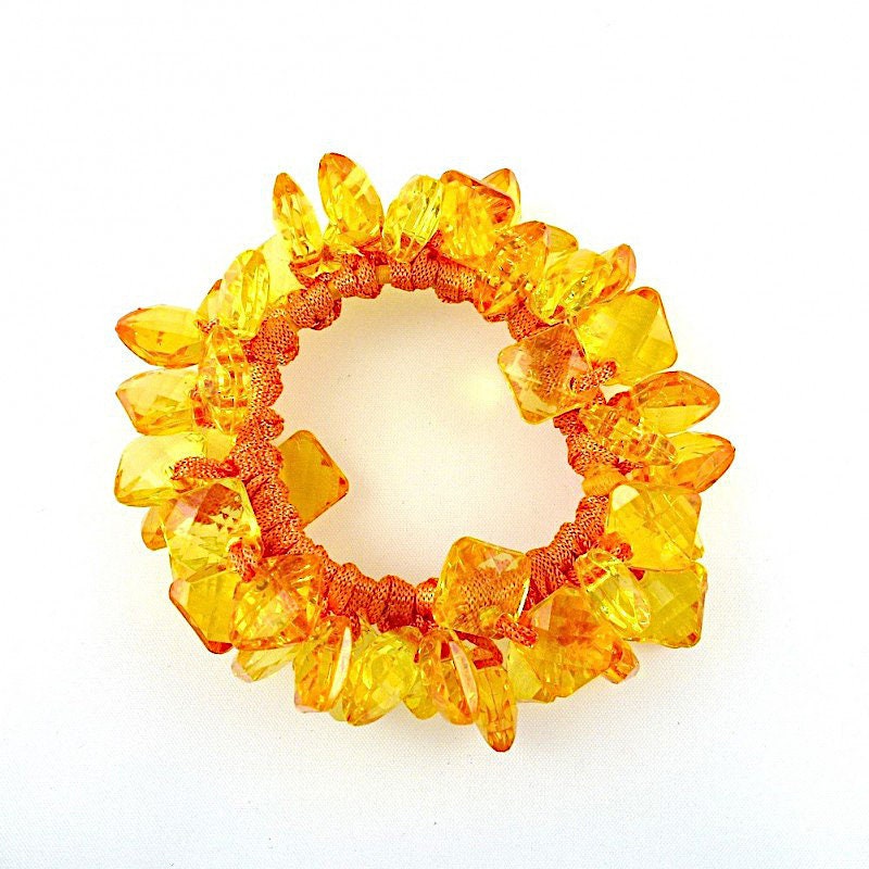 Elastique cheveux ou bracelet perles transparente