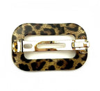 Barrette Cheveux Ajourée Léopard 7cm