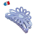 Pince à cheveux fleur acétate Mauve – Fait main, Made in France 8 cm
