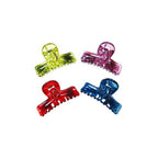 Pince à cheveux crabe 6.8cm bleu, rouge, vert, violet
