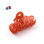 Pince à cheveux "Love" 5,5cm en acétate, belle qualité, Made in France