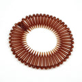 Serre tête souple zigzag perlé - marron
