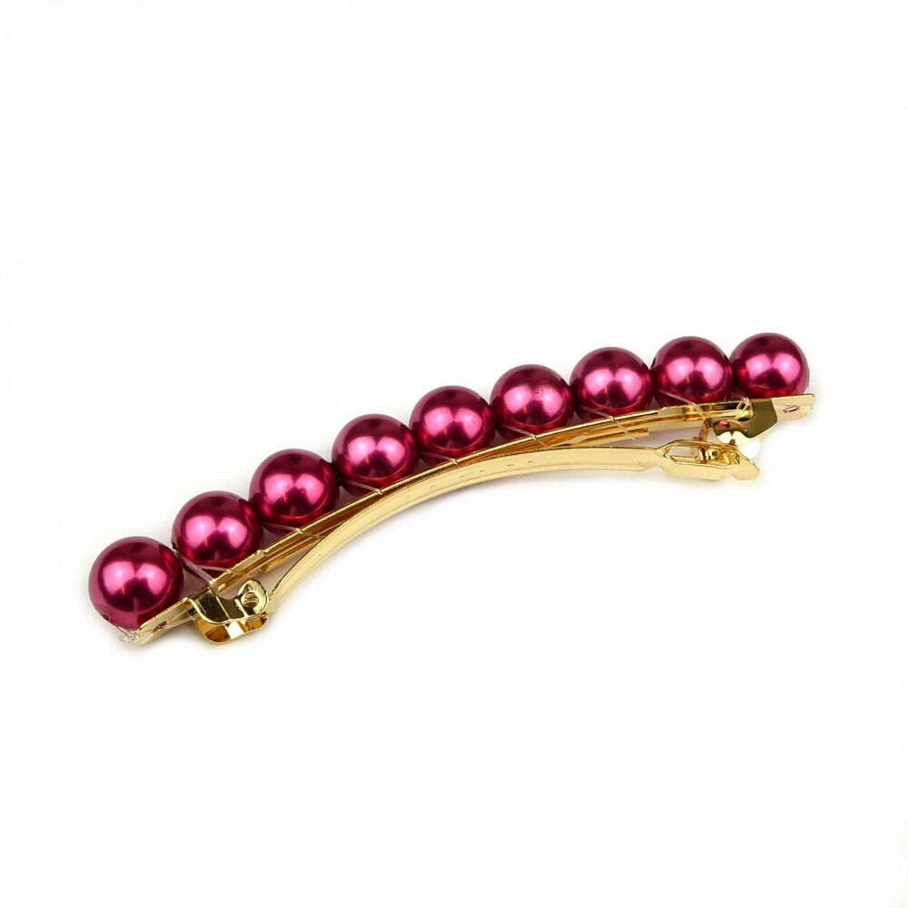 Barrette cheveux 8.5cm perle nacré