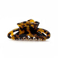 Pince crabe acétate motif tortue marron – Fait main 