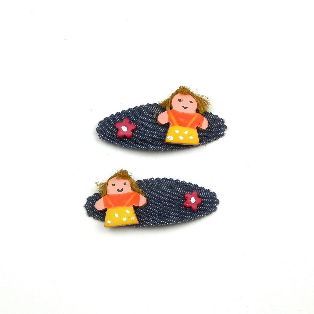 Lot de 2 clic clac enfant jean poupée