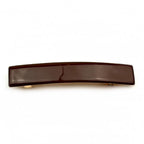 Barrette cheveux émail marron 9cm, accessoire cheveux