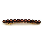 Barrette cheveux 8cm, perles nacrées marron