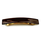 Barrette cheveux émail marron 9cm, accessoire cheveux