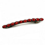 Barrette cheveux vintage longue avec perles à facette