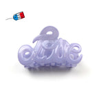 Pince à cheveux "Love" 5,5cm en acétate, belle qualité, Made in France