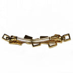 Barrette cheveux géométrique doré brossé, cheveux fins