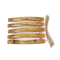 arrettes "Clip Paris" 10cmx1cm monture doré - Lot de 50
