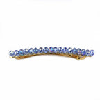 Barrette cheveux perles cristaux bleu 8.5cm