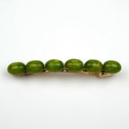 Barrette cheveux perle ovale 8cm
