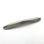Grande barrette cheveux métal brossé argenté - Design moderne et élégant