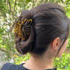 Pince à cheveux fleur acétate Tokyo – Fait main, Made in France 8 cm