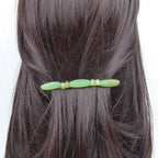 Barrette cheveux longue 10cm perles résine