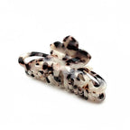 Pince crabe acétate motif tortue ivoire – Fait main 8 cm 