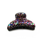 Pince cheveux crabe fantaisie ornée de paillettes scintillantes multicolores