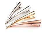 Grande pince cheveux Concorde 13cm métal laiton brossé design unique