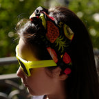 Bandeau cheveux noir imprimé fruit