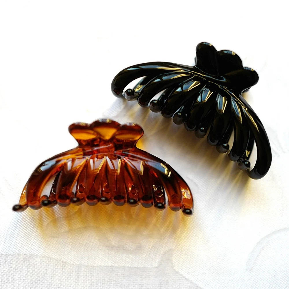 Pince crabe cheveux épais 8.5cm noir marron
