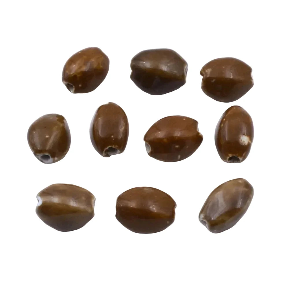 Lot de 20 perles polygonales en céramique