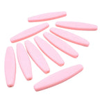 Lot de 10 perles ovales plates en acrylique rose