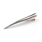 Grande pince cheveux Concorde 13cm métal laiton brossé argenté design unique