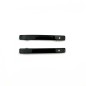 Lot de 2 barrettes cheveux 6.5cm fait main avec strass - marron ou noir