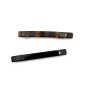 Lot de 2 barrettes cheveux 6.5cm fait main avec strass - marron ou noir