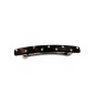Barrette cheveux 6.5cm fait main, avec strass - marron ou noir