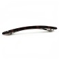Barrette cheveux fine, longue, fait main, 10.5cm avec strass - marron ou noir